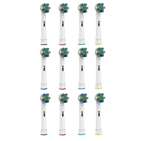 Samsonic Trading Company, Inc PURSONIC EB25-12 Floss Action Replacement Brush Heads for Oral B - Pack of 12 EB25-12